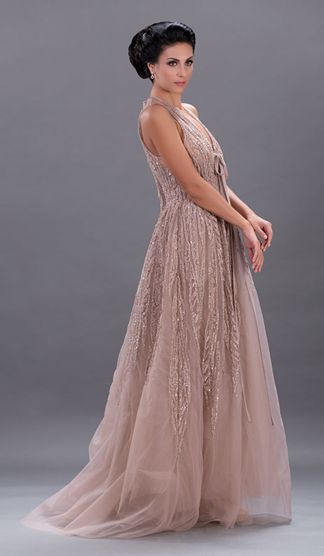 Elie saab chiffon dress deals