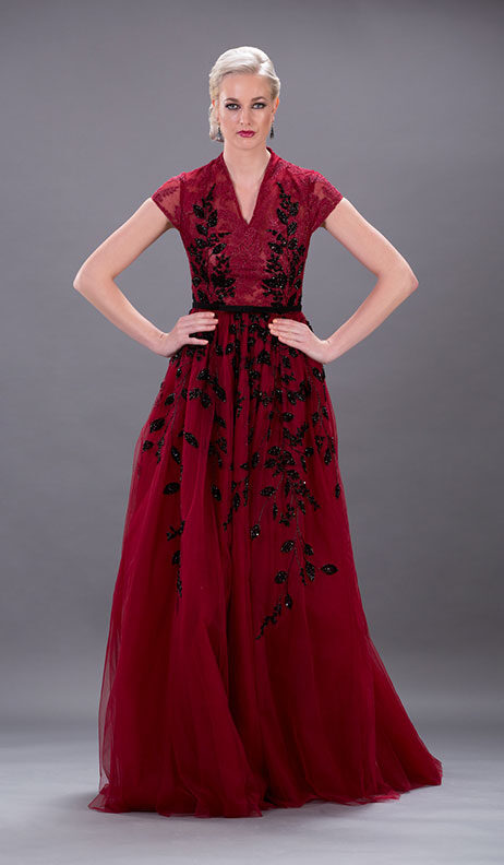 Georges Hobeika - Cherry Cord Lace