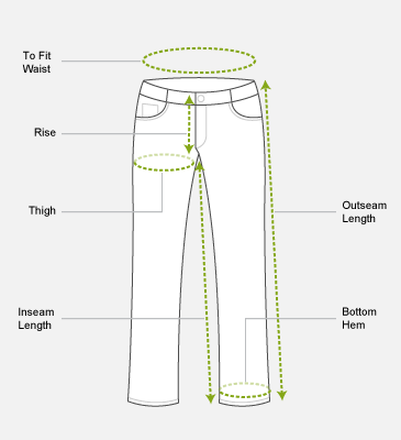 jeans size chart